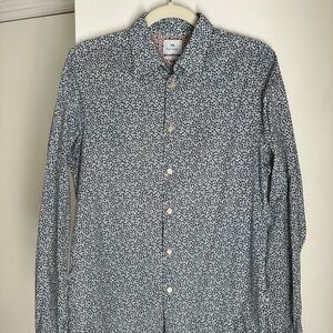 Paul Smith White and Blue Patterned Shirt
